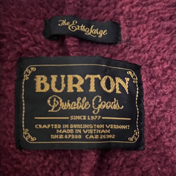 Burton Red hoodie Jacket - Picture 2 of 5